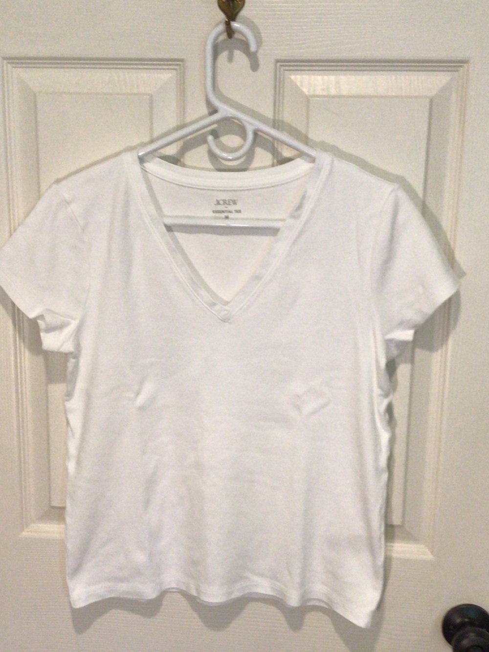 J. Crew White V-Neck Short Sleeve Tee